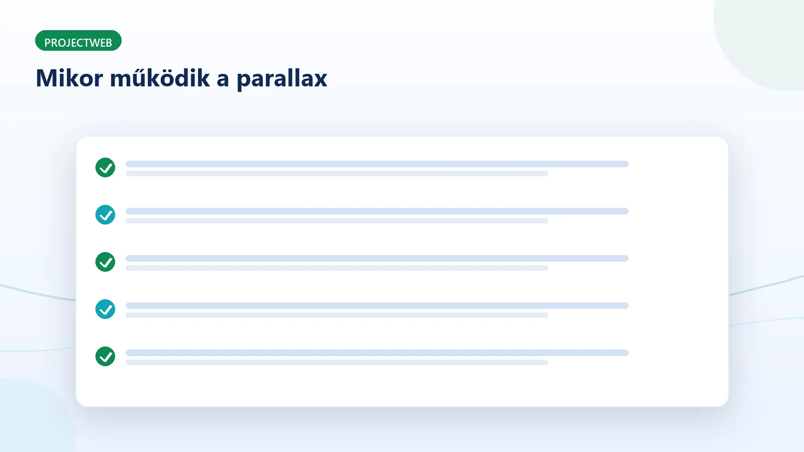 Mikor működik jól a parallax görgetés – ellenőrzőlista